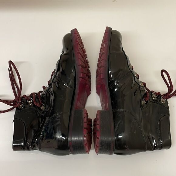 Italian Patent Leather Boots with Laces - Picture 4 of 8